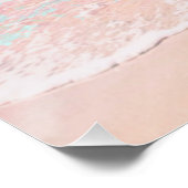 Wall poster met strand en abstracte kleurrijke luc (Hoek)