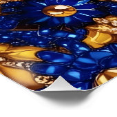 Wall poster met Zweden Kleuren Design (Hoek)