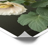 Wall Poster Mooie Hollyhock Flower Wall Art (Hoek)