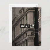 Wall St New York Briefkaart (Voorkant / Achterkant)