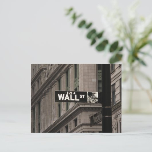 Wall St New York Briefkaart (Staand voorkant)