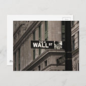 Wall St New York Briefkaart (Voorkant / Achterkant)