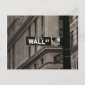 Wall St New York Briefkaart (Voorkant)