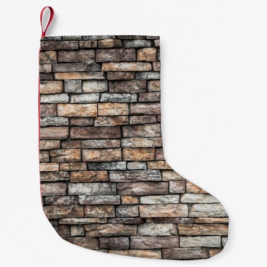 Wall stone wall brick wall kleine kerstsok (Voorkant)
