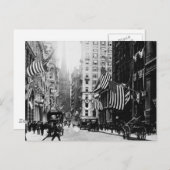Wall Street 1900 Briefkaart (Voorkant / Achterkant)