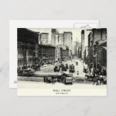 Wall Street 1900 Briefkaart (Voorkant / Achterkant)