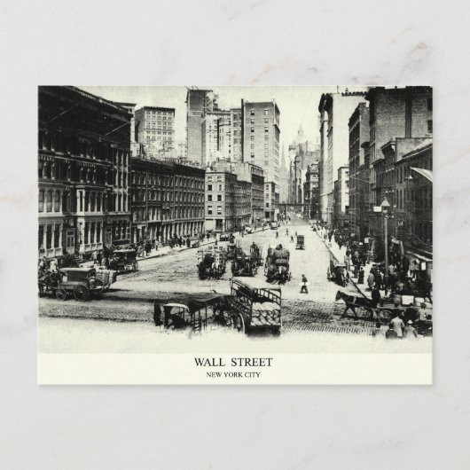 Wall Street 1900 Briefkaart (Voorkant)