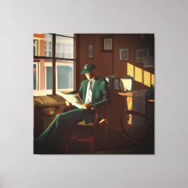 Wall Street Analyst Canvas Afdruk