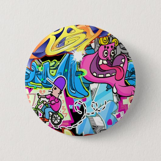 Wall Street Art Ronde Button 5,7 Cm (Voorkant)