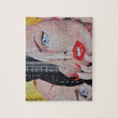 Wall Street Art Woman Vrouw Portret Legpuzzel (Verticaal)