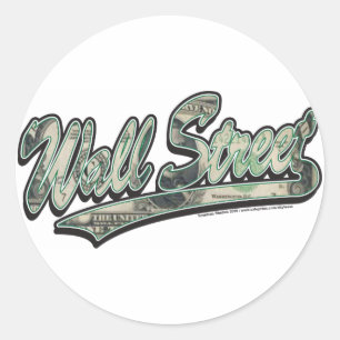 Wall Street Baseball Script, High Finance Ronde Sticker