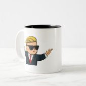 Wall Street Bets Guy Tweekleurige Koffiemok (Voorkant links)