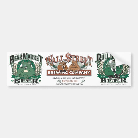WALL-STREET-BREWING-Company Bumpersticker (Voorkant)
