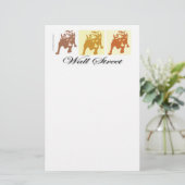 Wall Street Bull Market Briefpapier (Staand voorkant)