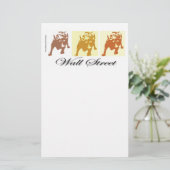 Wall Street Bull Market Briefpapier (Staand voorkant)