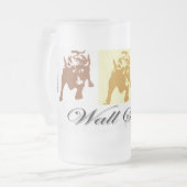 Wall Street Bull Market Matglas Bierpul (Voorkant links)