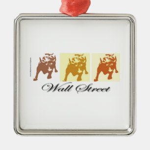 Wall Street Bull Market Metalen Ornament