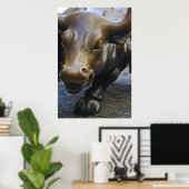 Wall Street Bull Poster (Thuiskantoor)