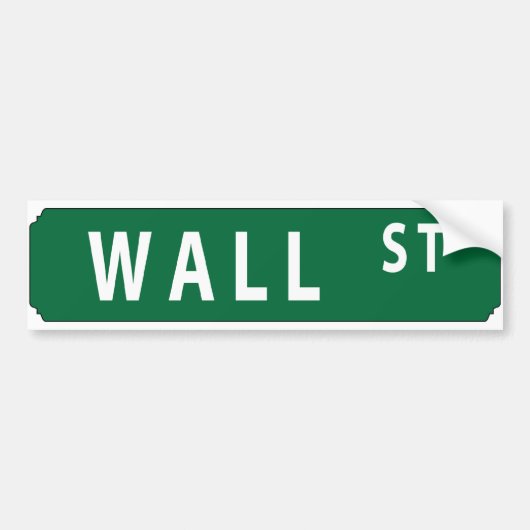Wall Street Bumpersticker (Voorkant)