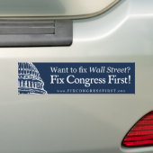Wall Street Bumpersticker (Op auto)