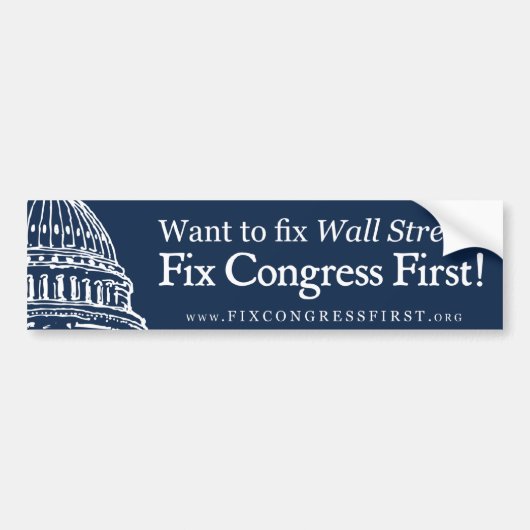 Wall Street Bumpersticker (Voorkant)