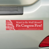 Wall Street Bumpersticker (Op auto)