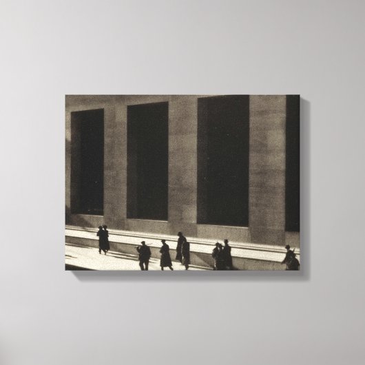 Wall Street (door Paul Strand, 1915) Canvas Afdruk (Voorkant)