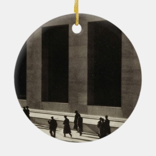 Wall Street (door Paul Strand, 1915) Keramisch Ornament (Achterkant)