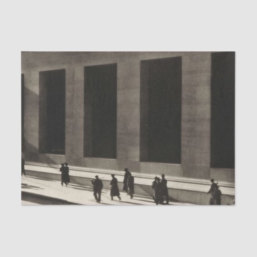 Wall Street (door Paul Strand, 1915) Tissuepapier (Voorkant)