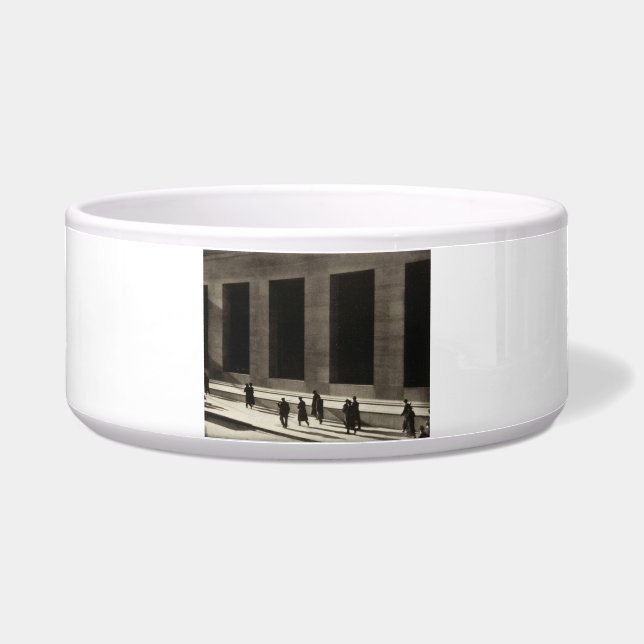 Wall Street (door Paul Strand) Voerbakje (Voorkant)