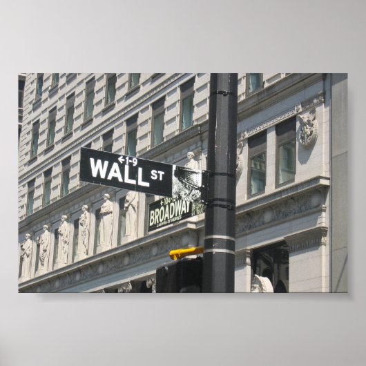 Wall Street en Broadway, New York City Poster (Voorkant)
