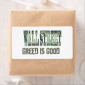 Wall Street/ Greed is goed Etiket (Insitu)