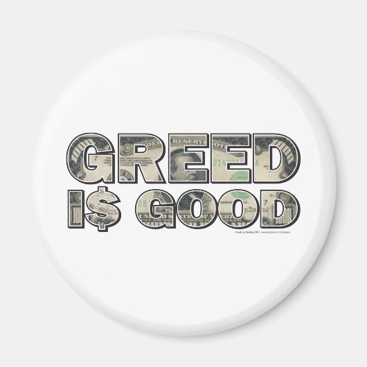 Wall Street/ Greed is goed Magneet (Voorkant)
