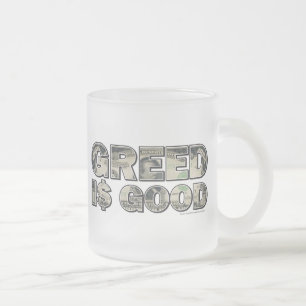 Wall Street/ Greed is goed Matglas Koffiemok