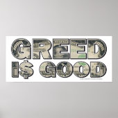 Wall Street/ Greed is goed Poster (Voorkant)