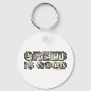 Wall Street/ Greed is goed Sleutelhanger