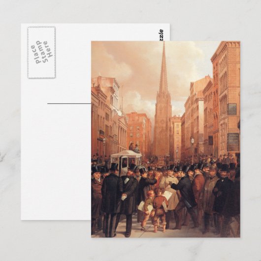 Wall Street, half afgelopen twee Briefkaart (Voorkant / Achterkant)