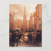 Wall Street, half afgelopen twee Briefkaart (Voorkant)