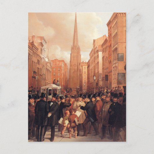 Wall Street, half afgelopen twee Briefkaart (Voorkant)