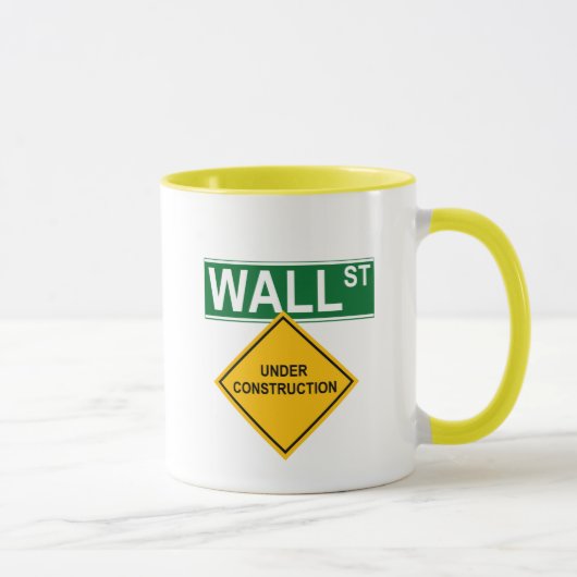 Wall Street in aanbouw Mok (Rechts)