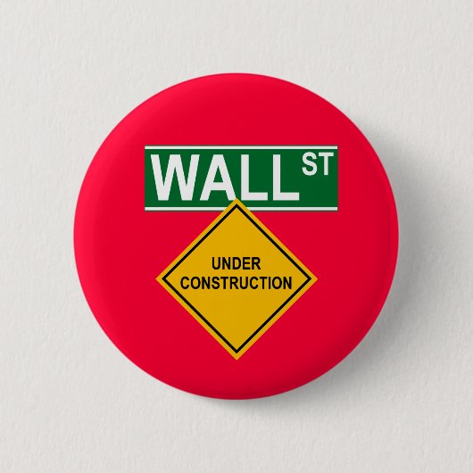 Wall Street in aanbouw Ronde Button 5,7 Cm (Voorkant)