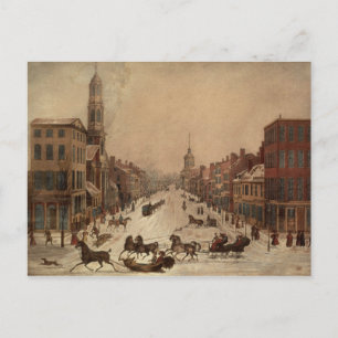 Wall Street in Winter Briefkaart