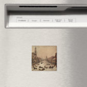 Wall Street in Winter Magneet (Insitu (Vaatwasser))