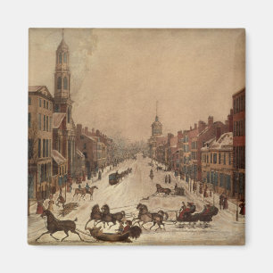 Wall Street in Winter Magneet