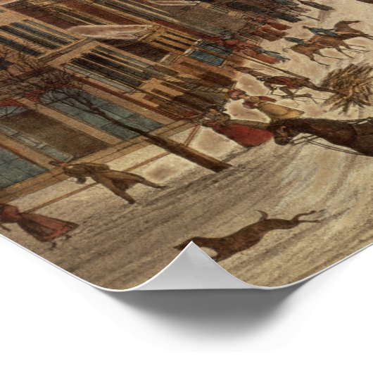 Wall Street in Winter Poster (Hoek)