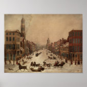 Wall Street in Winter Poster (Voorkant)