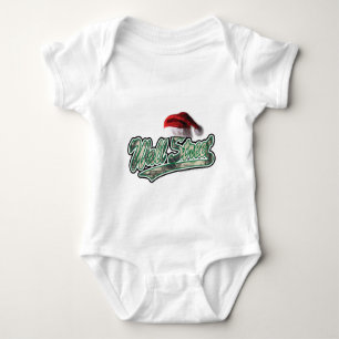 Wall Street Kerstmis met een Santa Hat Romper