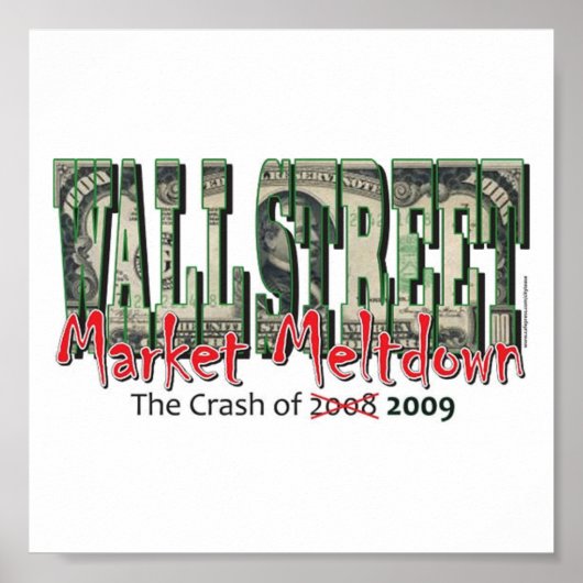 Wall-street Market Meltdown Poster (Voorkant)