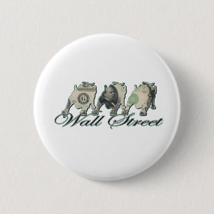 Wall Street/Money Ronde Button 5,7 Cm