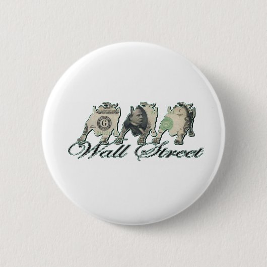 Wall Street/Money Ronde Button 5,7 Cm (Voorkant)